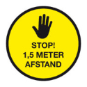 Vloersticker Stop 1,5 meter rond